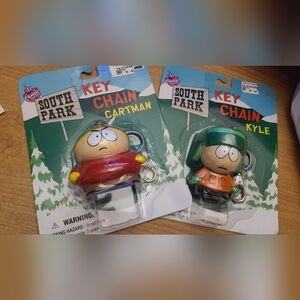 South Park Cartman and Kyle Keychain Set - Red and Green